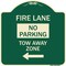 Signmission Fire Lane Tow-Away Zone W/ Left Arrow Heavy-Gauge Aluminum Sign, 18" x 18", G-1818-23978 A-DES-G-1818-23978 - alternate 1